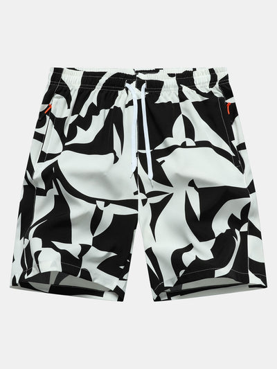 Jonathan® | Color Block Print Zipper Pocket Shorts