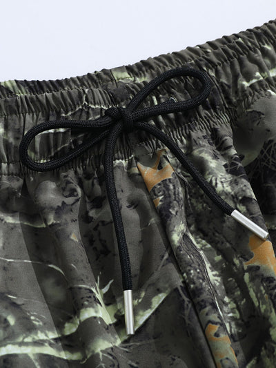 Zacchaeus | Forest Camo Print Drawstring Shorts