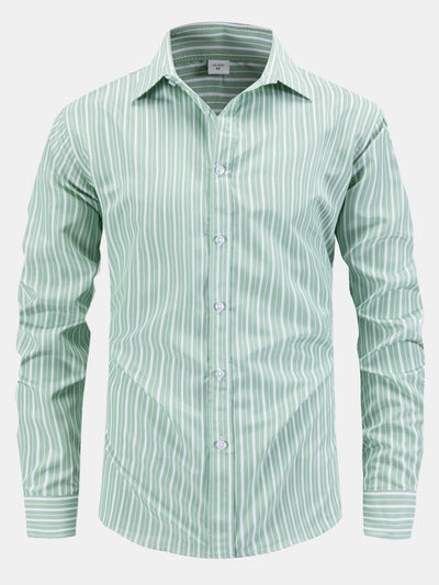 Ladislao® | Long Sleeve Stripe Button Up Shirt