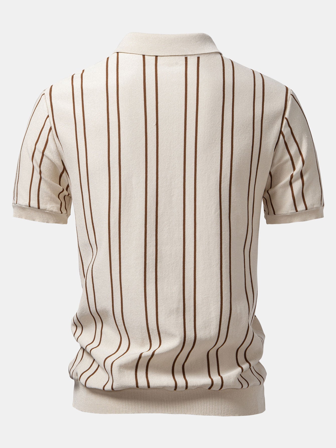 Matthew | Striped Knitted Polo Shirt
