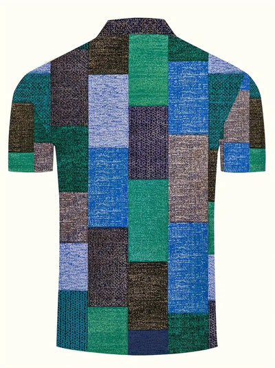 Claudian® | Casual Button Closure With Checked Pattern