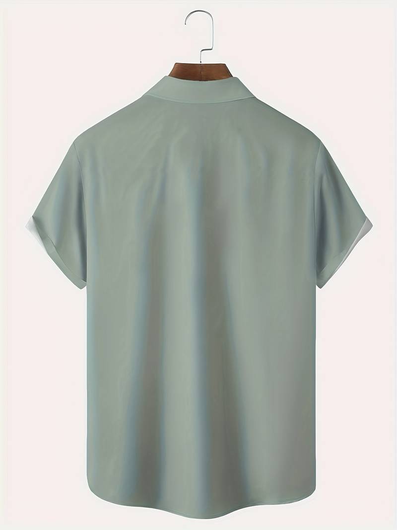 Macario® | Short Sleeve Shirt With Bamboo Print And Color Block