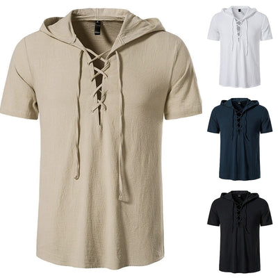 Johnathan® | Solid Color T-Shirt With Drawstring And Hood