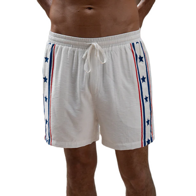 Lonnie | Men'S Summer Casual Beach Vacation Cotton Blended Printed Shorts