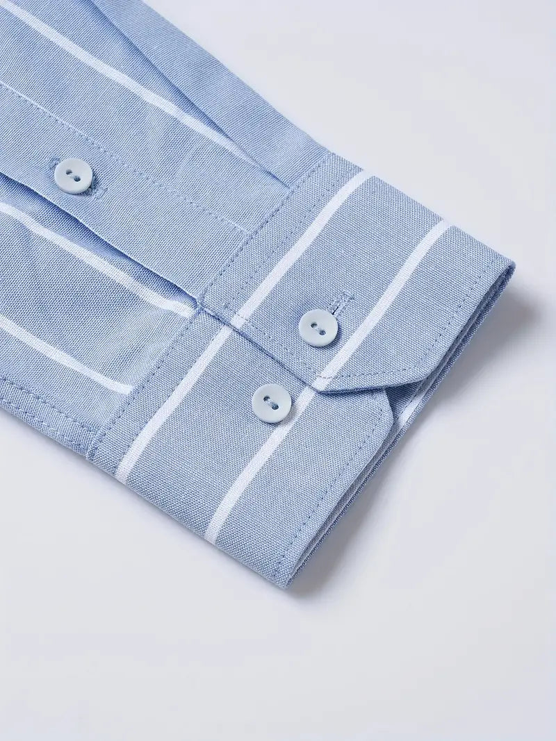 Latham® | Casual Striped Long Sleeve Shirt For Men