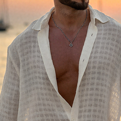 Bob | Men'S Retro Casual Plaid Loose Lapel Long Sleeve Shirt