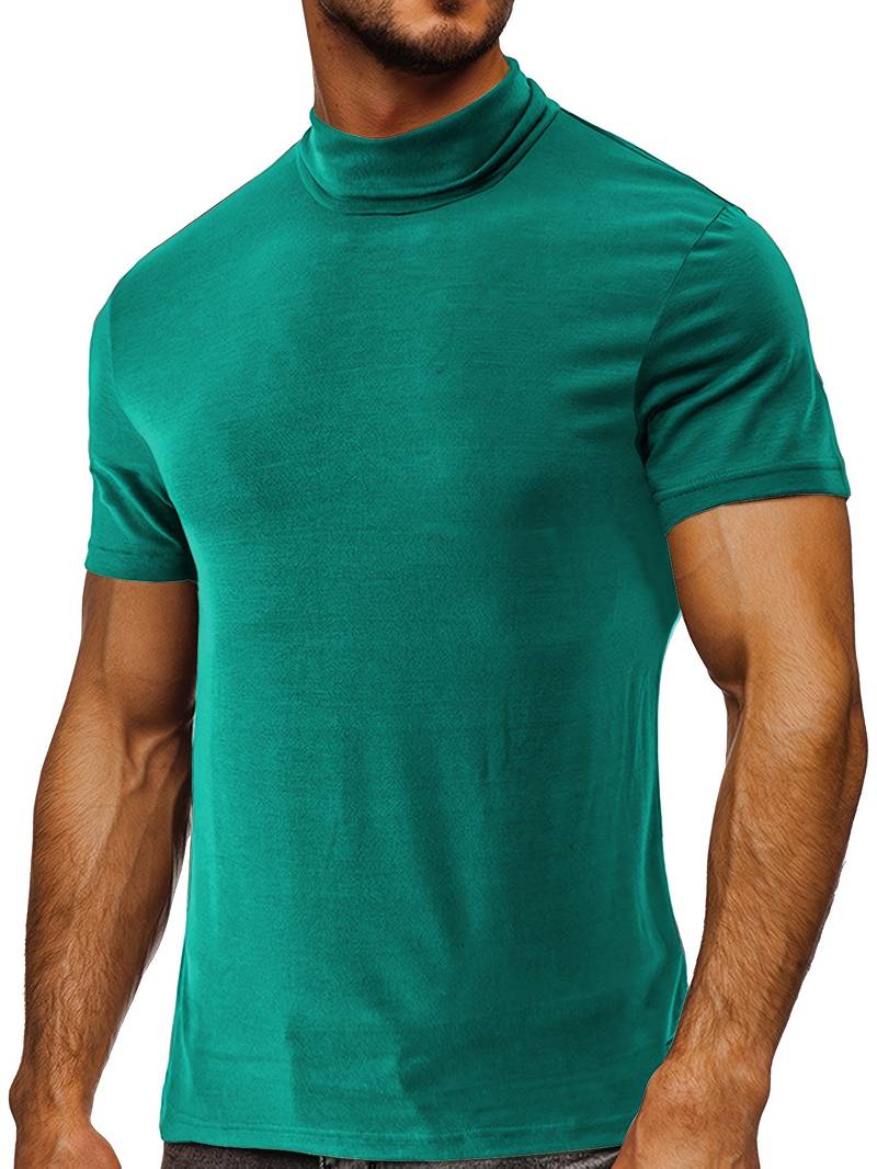 Lucian® | Casual Short Sleeve Turtleneck T-Shirt
