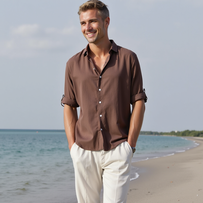 Korey® | Short Sleeve Shirt And Trousers Set