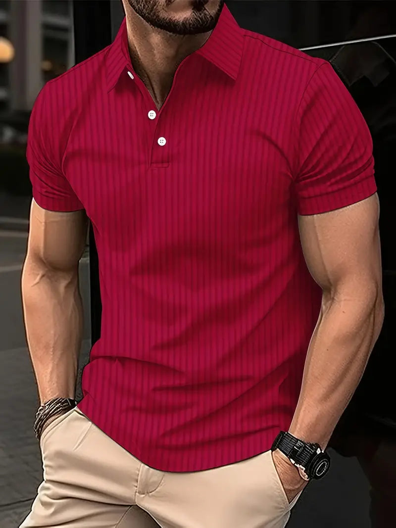 Livia® | Casual Ribbed Short Sleeve Shirt For Men