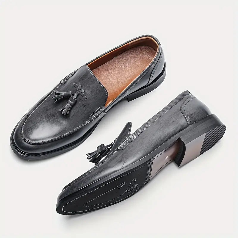 Urian® | Genuine Leather Tassel Loafers