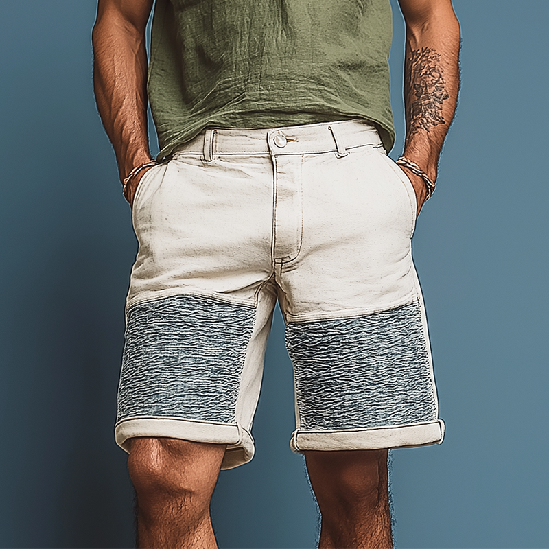 Dane | Men'S Summer Fashion Patchwork Denim Casual Shorts