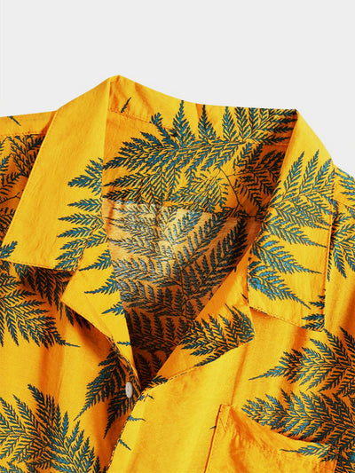 Mason® | Tropical Plants Print Shirts & Swim Shorts