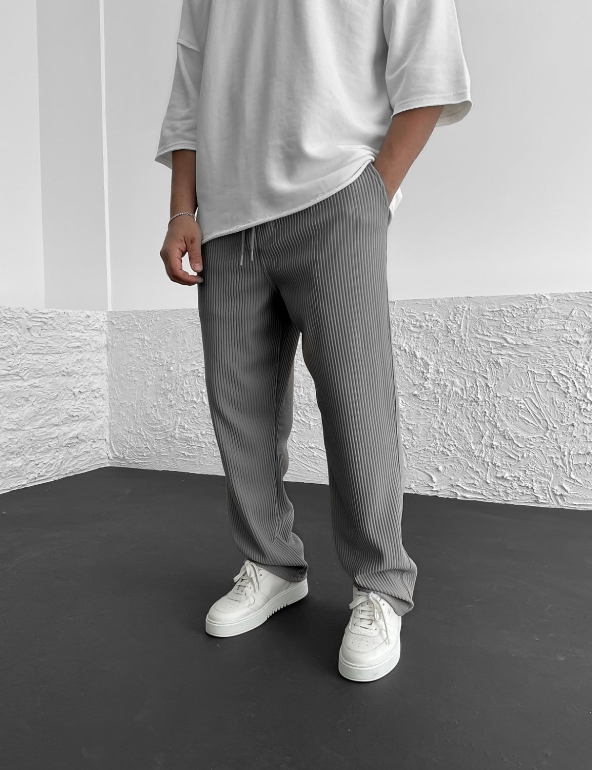 Ezra® | Comfortable Ribbed Spandex Pants