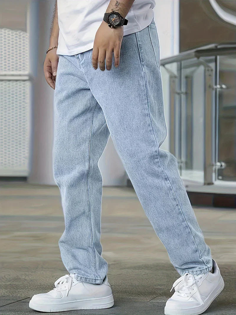 Jeremiah® | Men Cotton Slanted Pocket Straight Leg Jeans