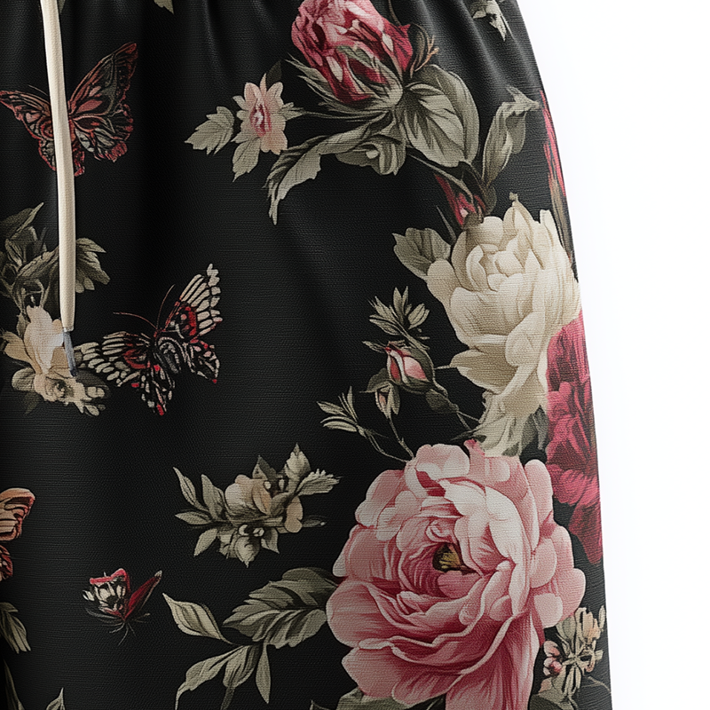 Willie | Men'S Summer Fashion Flower Print Polyester Blend Casual Shorts