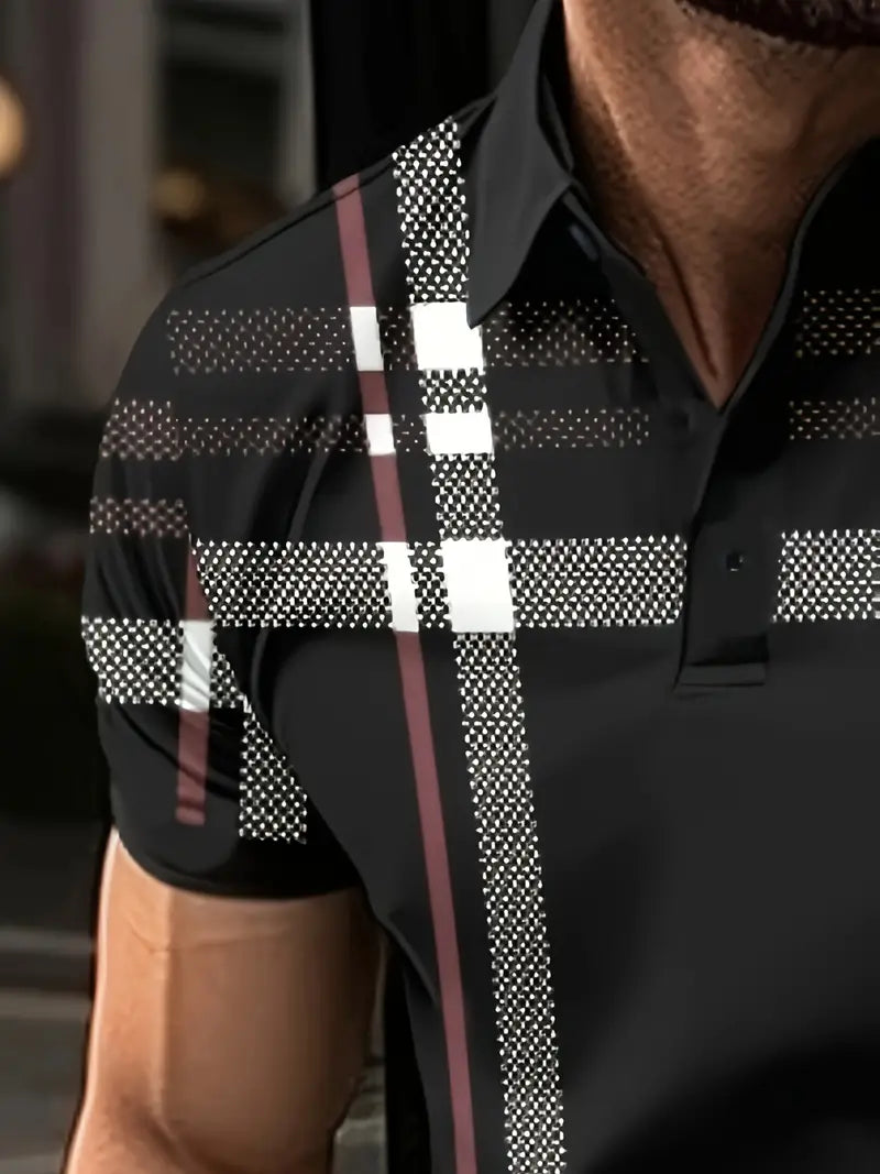 Lurdes® | Stylish Striped Short-Sleeved T-Shirt For Men