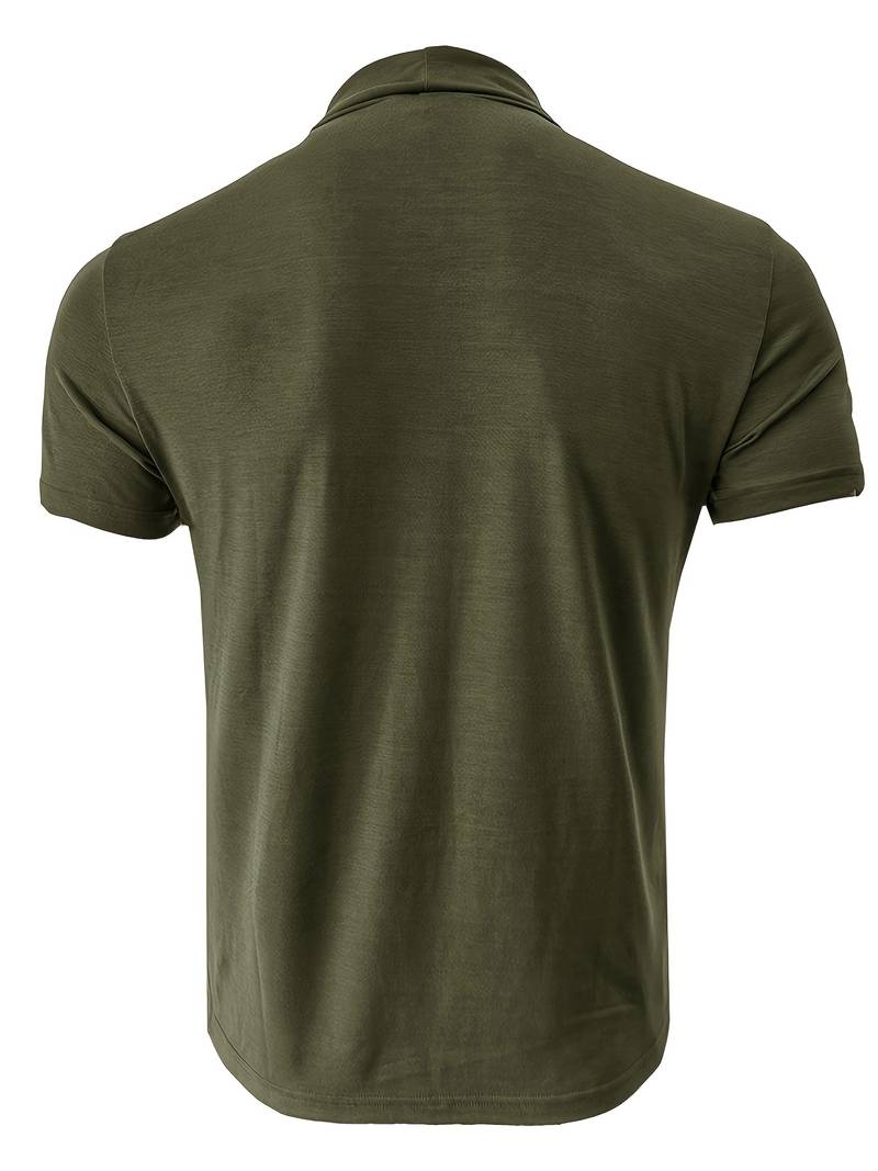 Lucian® | Casual Short Sleeve Turtleneck T-Shirt