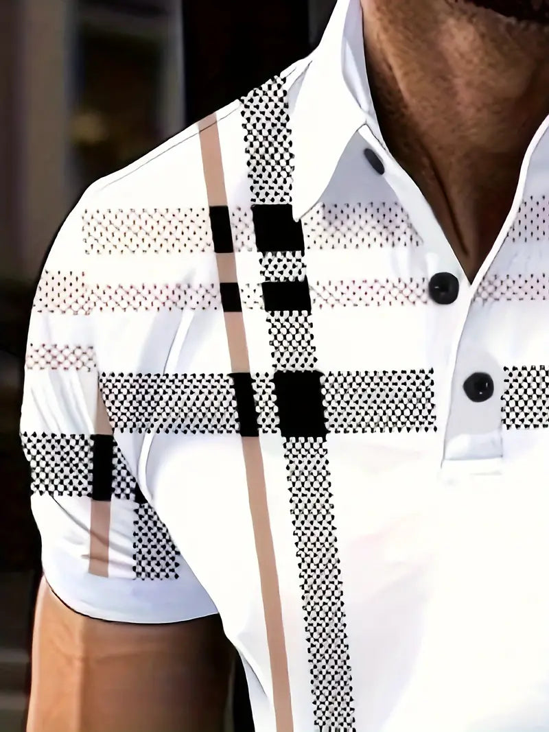 Lurdes® | Stylish Striped Short-Sleeved T-Shirt For Men