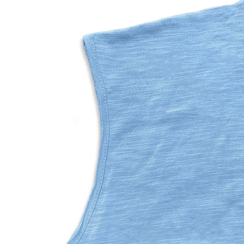 Austin | Men'S Solid Color Round Neck Cotton Blend Sleeveless T-Shirt