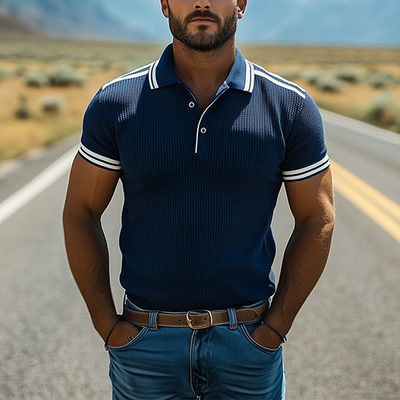 Glenn | Men'S Spring And Summer Fashion Casual Knitted Short-Sleeved Polo Shirt