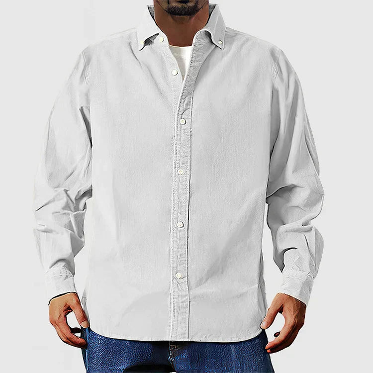 Ewan® | Classic Beige Corduroy Shirt