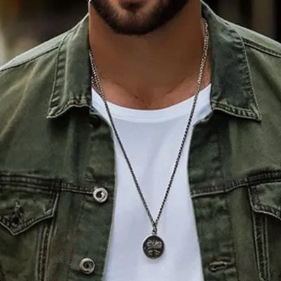 Men's Vine Washed Single Breasted Lapel Jacket