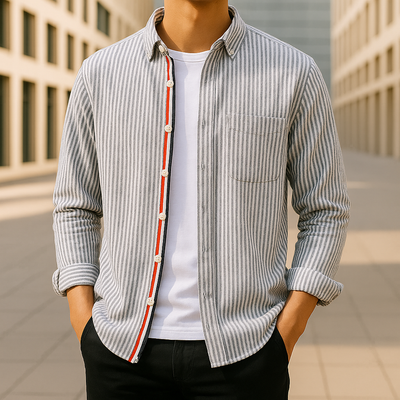 Roderick® | Italian Leather Linen Shirt