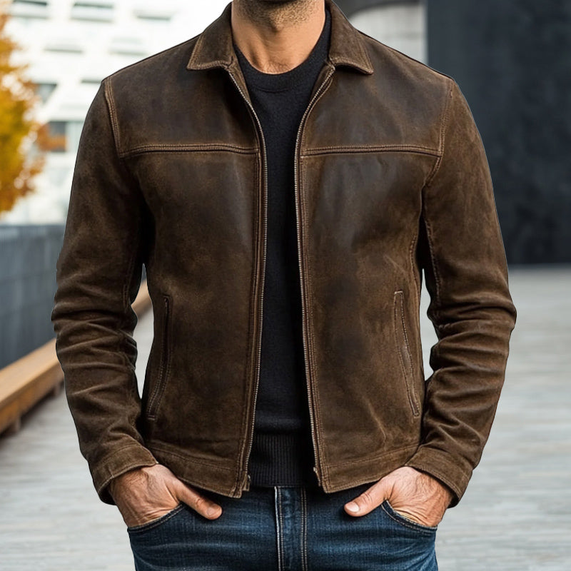 Bettina® | Men's Zipper Leather Jacket 98679789U