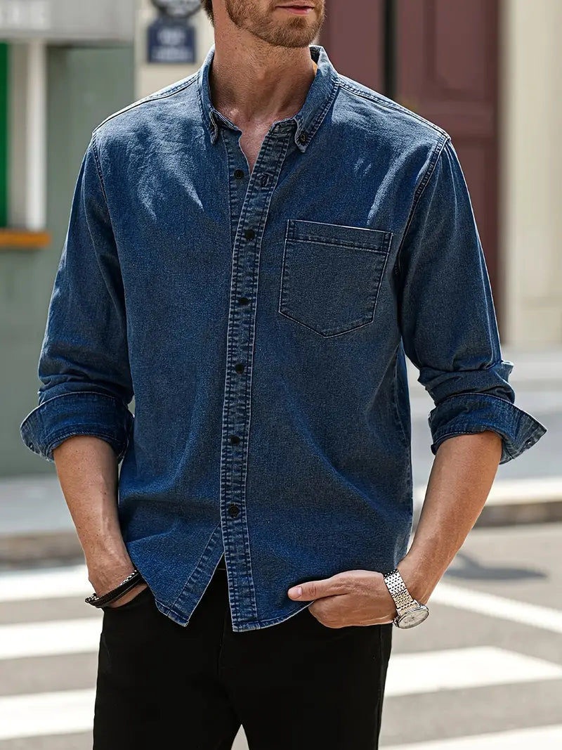 Lou® | Denim Long Sleeve Shirt For Men