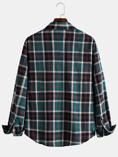 Arete® | Long Sleeve Plaid Button Through Shirt