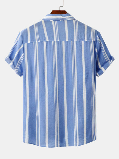 Arthus® | Stripe Print Button Up Shirt