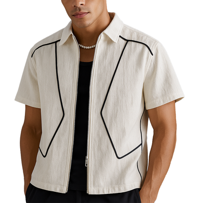 Jose | Men'S Summer Fashion Cotton Blended Short Sleeve Shirt