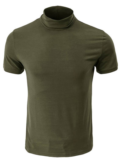 Lucian® | Casual Short Sleeve Turtleneck T-Shirt