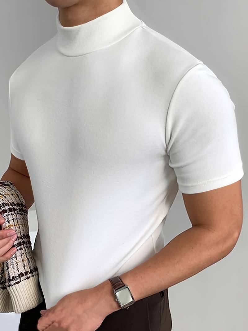Eddy® | Elegant T-Shirt With A High Collar