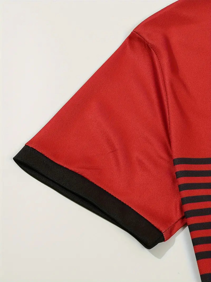 Dale® | Striped Casual Color Block Short Sleeve Shirt