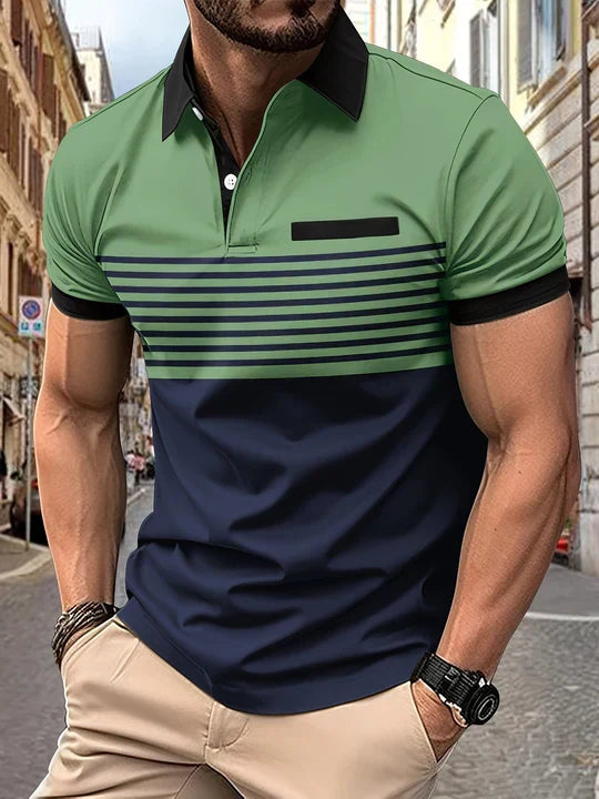 Brian® | Stripe Summer Polo For Men