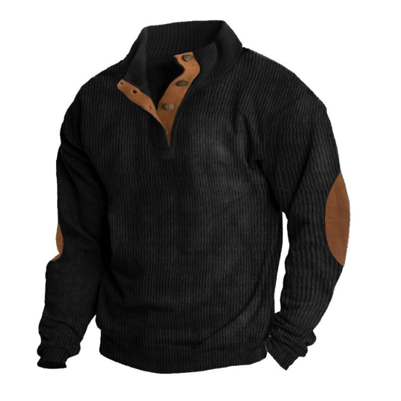 Men's Otdoor Casal Stand Collar Long Sleeve Sweatshirt