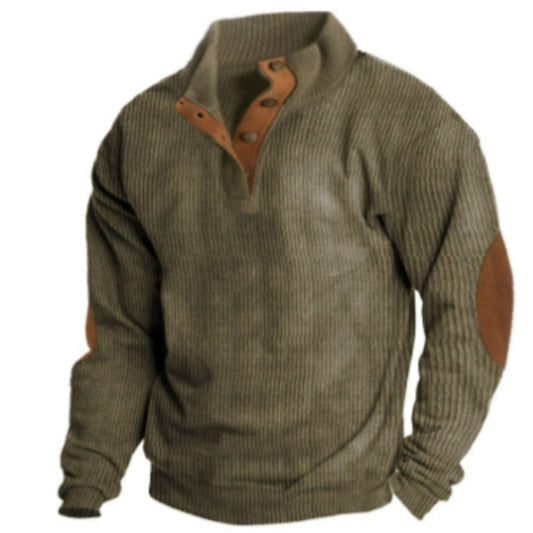 Richard® | Men's ribbed sweater collar with buttons