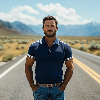 Glenn | Men'S Spring And Summer Fashion Casual Knitted Short-Sleeved Polo Shirt