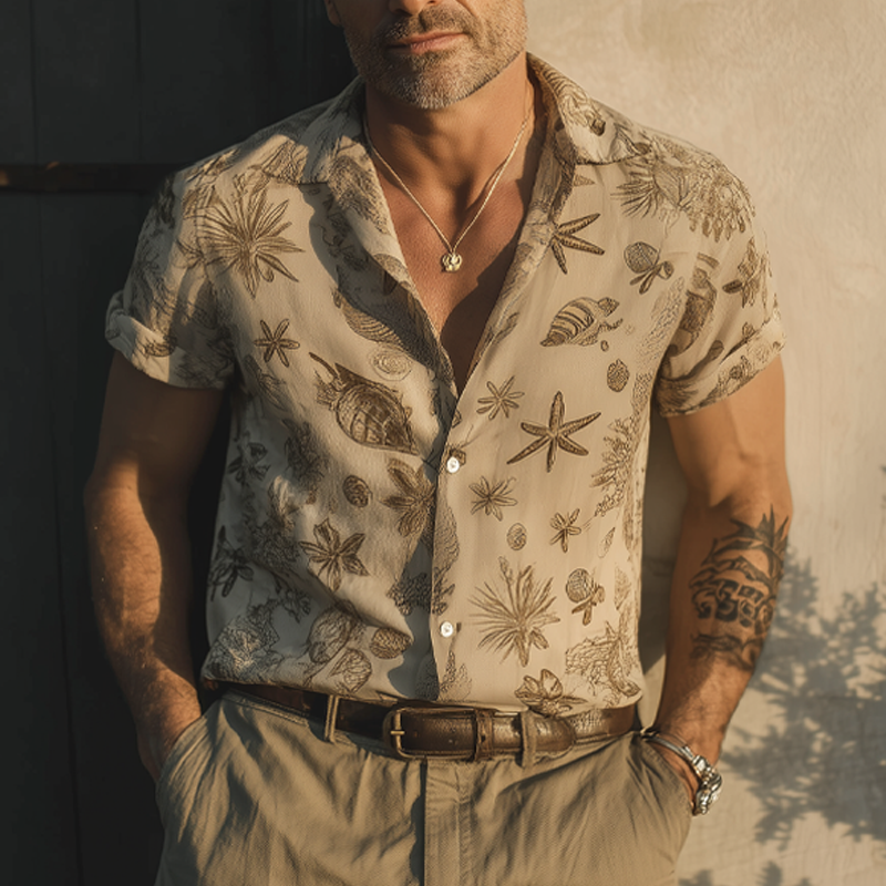 Peter | Men'S Summer Beach Printed Casual Short Sleeve Shirt