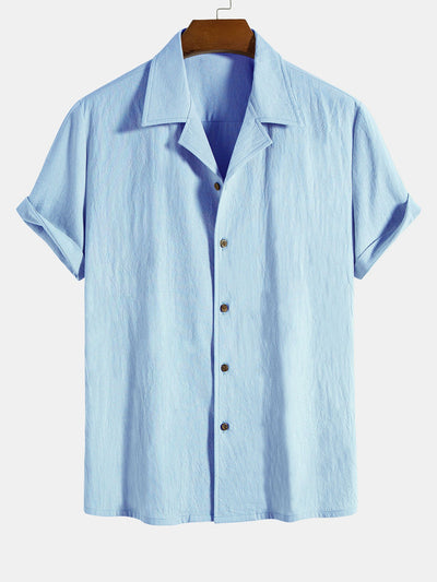 Jerome® | Textured Cotton Revere Shirt & 5" Shorts