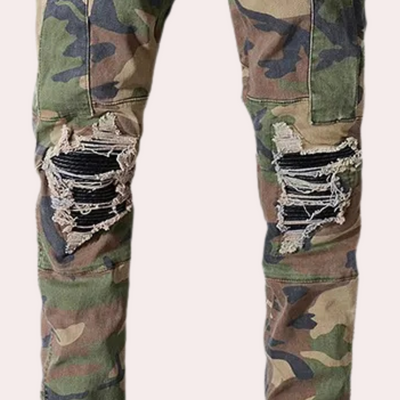 Joaquín® | Camouflage ripped jeans for men
