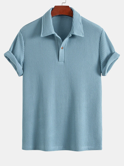 Leo | Short Sleeved Waffle Polo