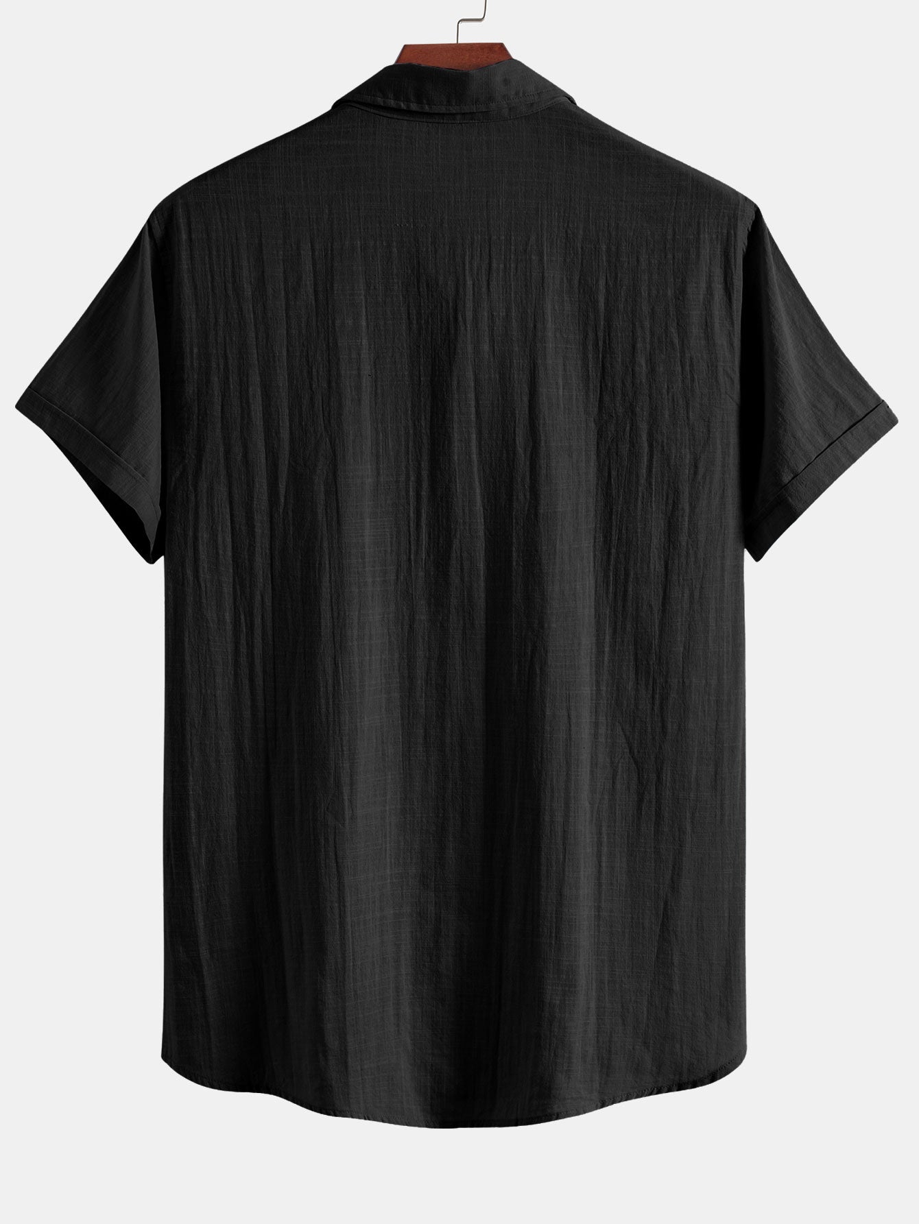 Aristides® | Short Sleeve Linen Look Polo Collar Shirt