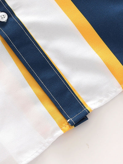 Arrigo® | Striped Print Button Up Shirt