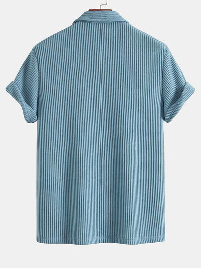 Leo | Short Sleeved Waffle Polo