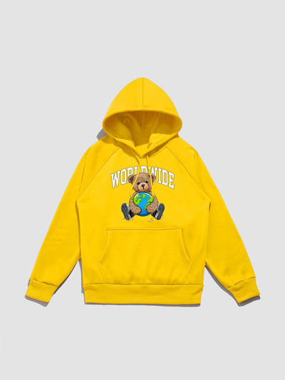 Wesley | Worldwide Bear Print Hoodie