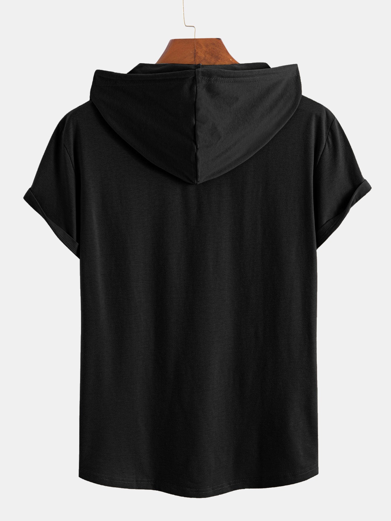 Celestino® | Short Sleeve Henley Hooded T-Shirt
