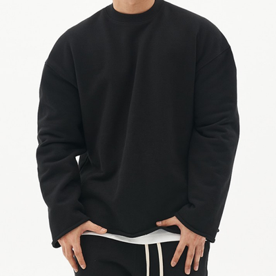 Men's Fashion Solid Color Loose Fit Sweatshirt