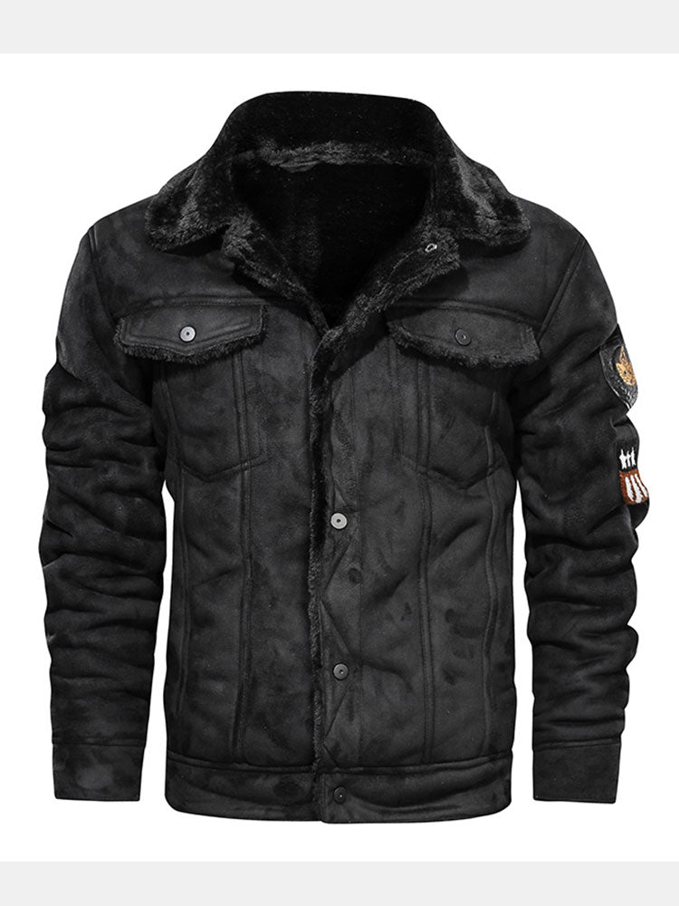 Benito | Regular Fit Faux Fur Lined Faux Suede Jacket